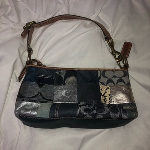 Vintage Coach Mini Handbag Shoulderbag w/ Matching Coin Purse